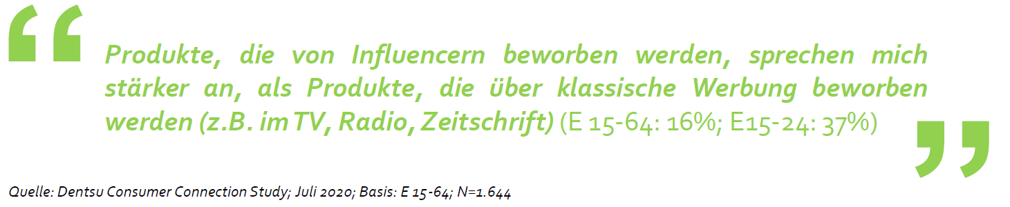 Influencer Werbung wirkt